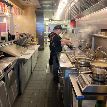 Chefs cooking ramen