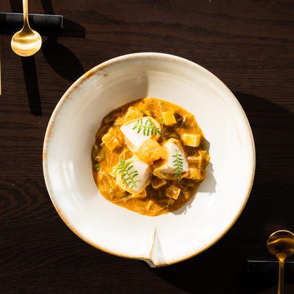 example dish from chef's tasting menu
