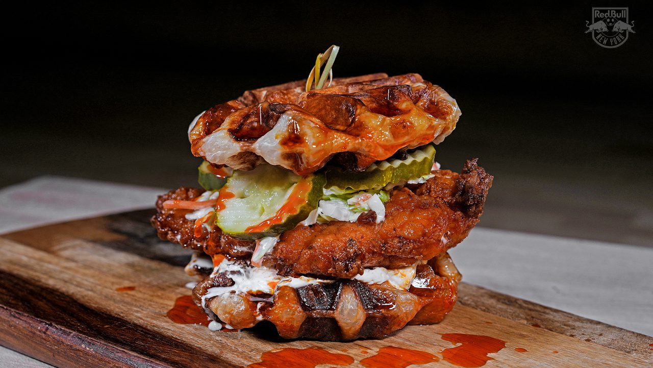 Nashville Hot Honey Chicken Croffle at Red Bull Arena