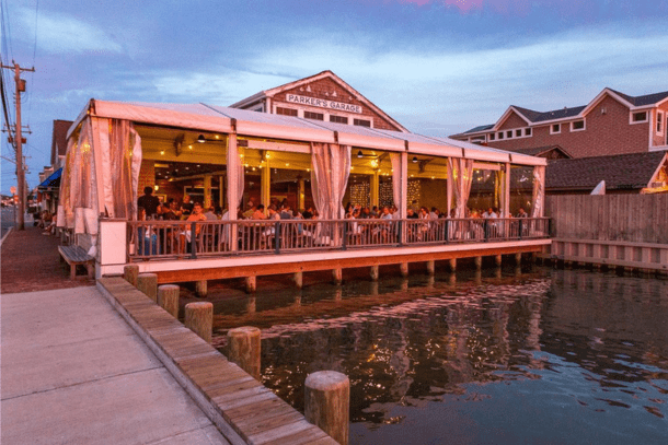 Parker's Garage Outdoor Dining near waterfront