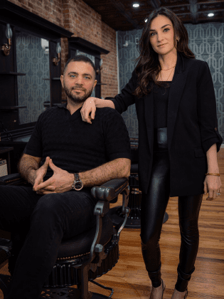 Hussein and Dina, Barbershop Owners