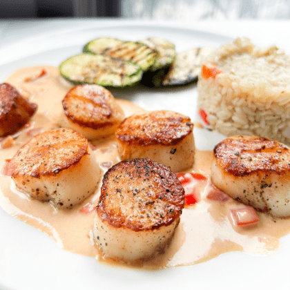 Seared Scallops summer dish