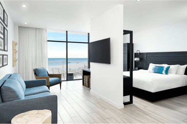 Ocean-facing guestroom