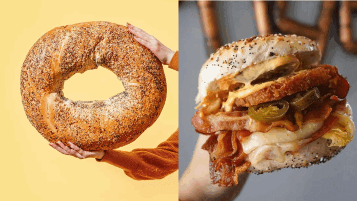 Bagel Montage from O'Bagel, one of NJ's Best Bagel Shops