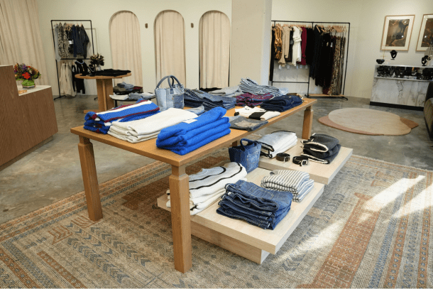 folded clothing on table