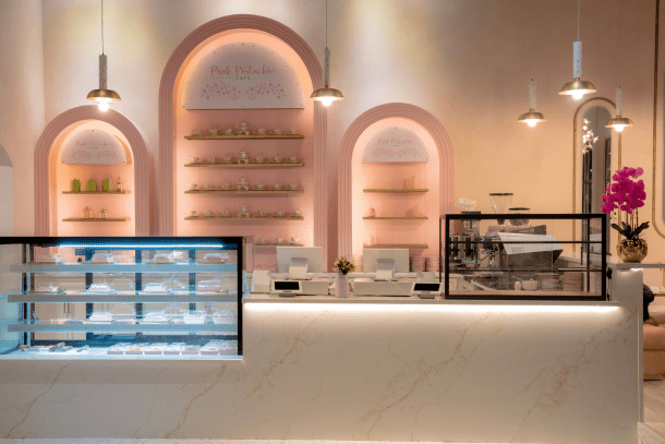 Pink Pistachio Cafe Interior