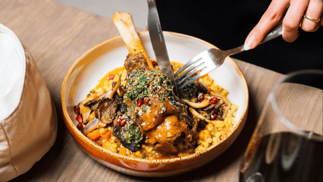 Lamb Shank from Solaz, One of The Best Mediterranean Restaurants in New Jersey