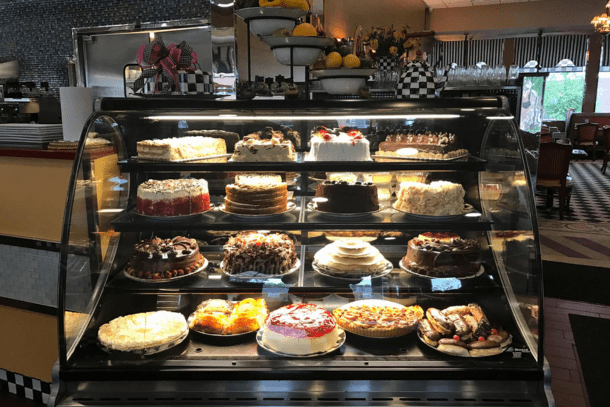 Cake Display Case at Chit Chat Diner