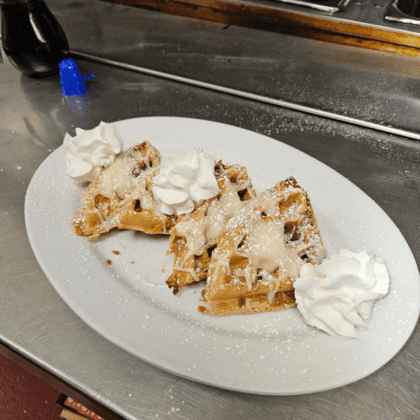 Geets Diner Cinnamon Bun Waffle